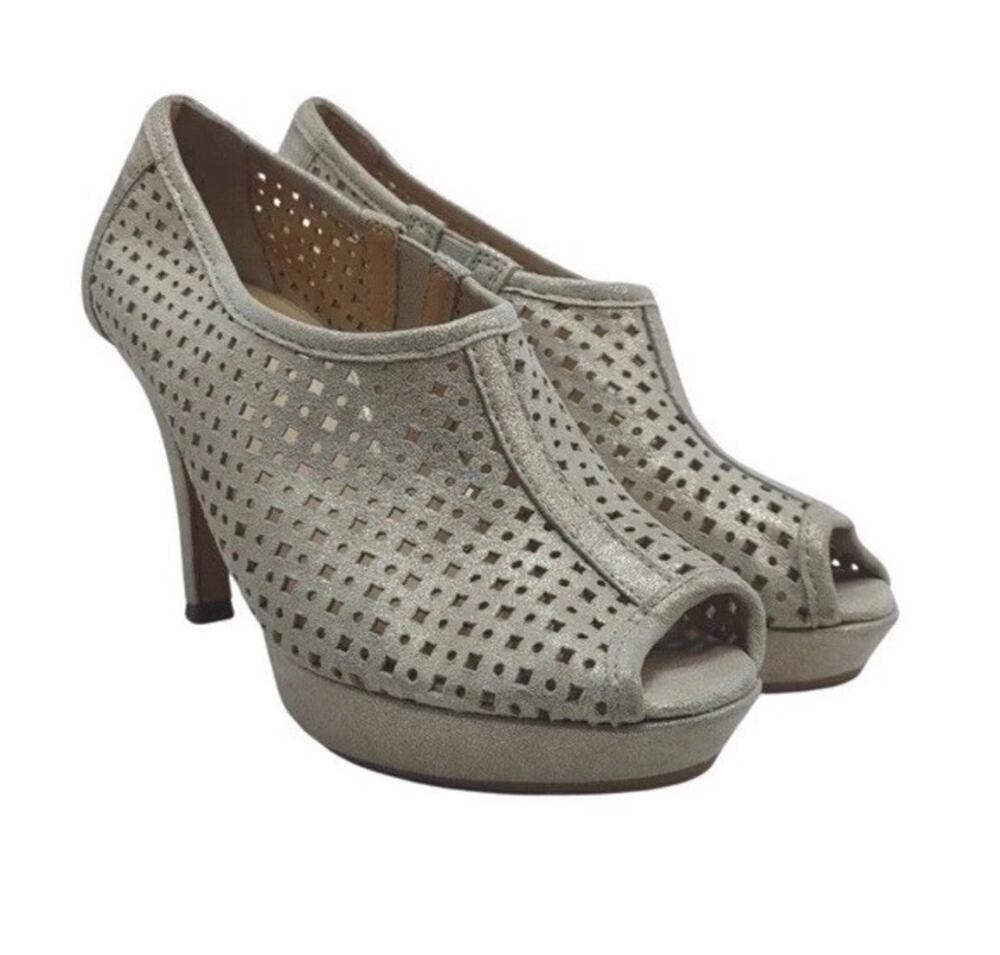 Paul Green Passion Bootie Lazer Cut Peep Toe Platform Ankle Uk 3.5 US 6